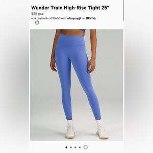 Lululemon Wunder Train High Rise Tights 25” , Brand New With Tags BNWT - Purple
